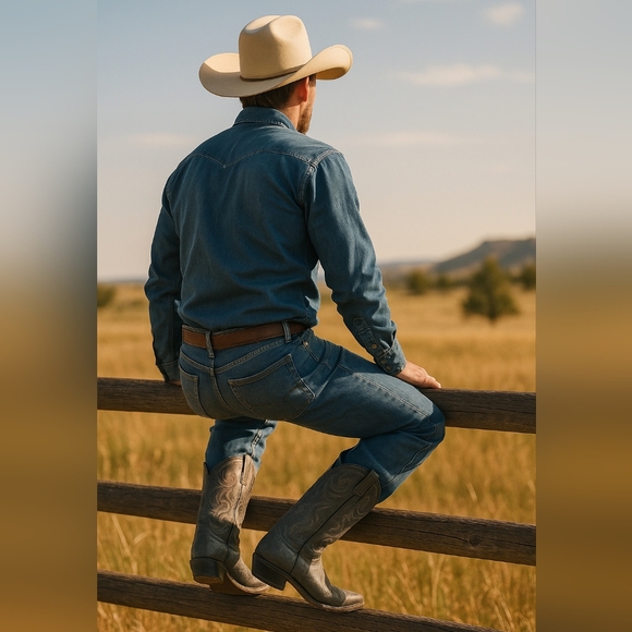 Justin 1440 Vintage Western Cowboy Boots | Distressed Gray Leather | Men’s 8.5D - Picture 8 of 10